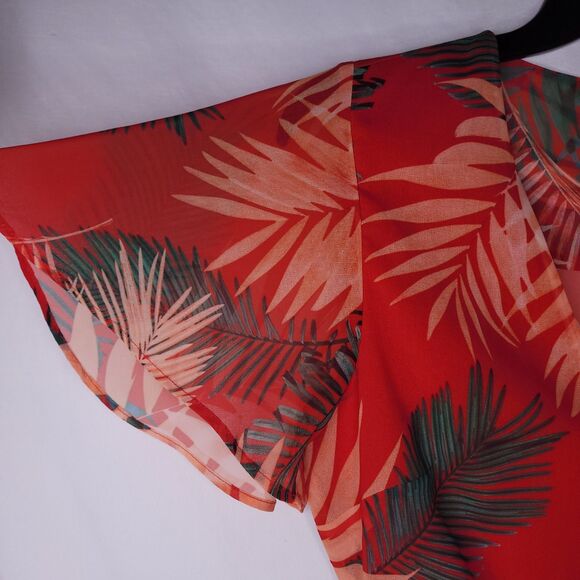 Rebecca Minkoff Dress 2 Red Floral Tropical Crosby - Picture 3 of 13